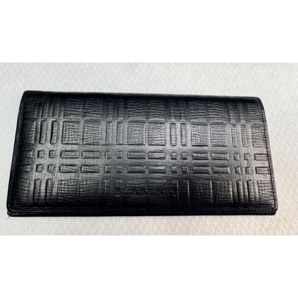 Burberry Black Leather Slim Zipper Wallet with COA - Picture 2 of 16